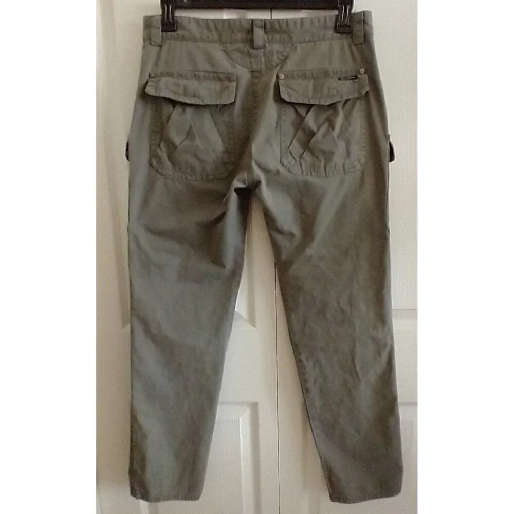 Miss Me Women’s Cargo Pants CP1242 Olive Tapered Leg 7-Pocket Mid-Rise - 34x30 - Picture 4 of 9